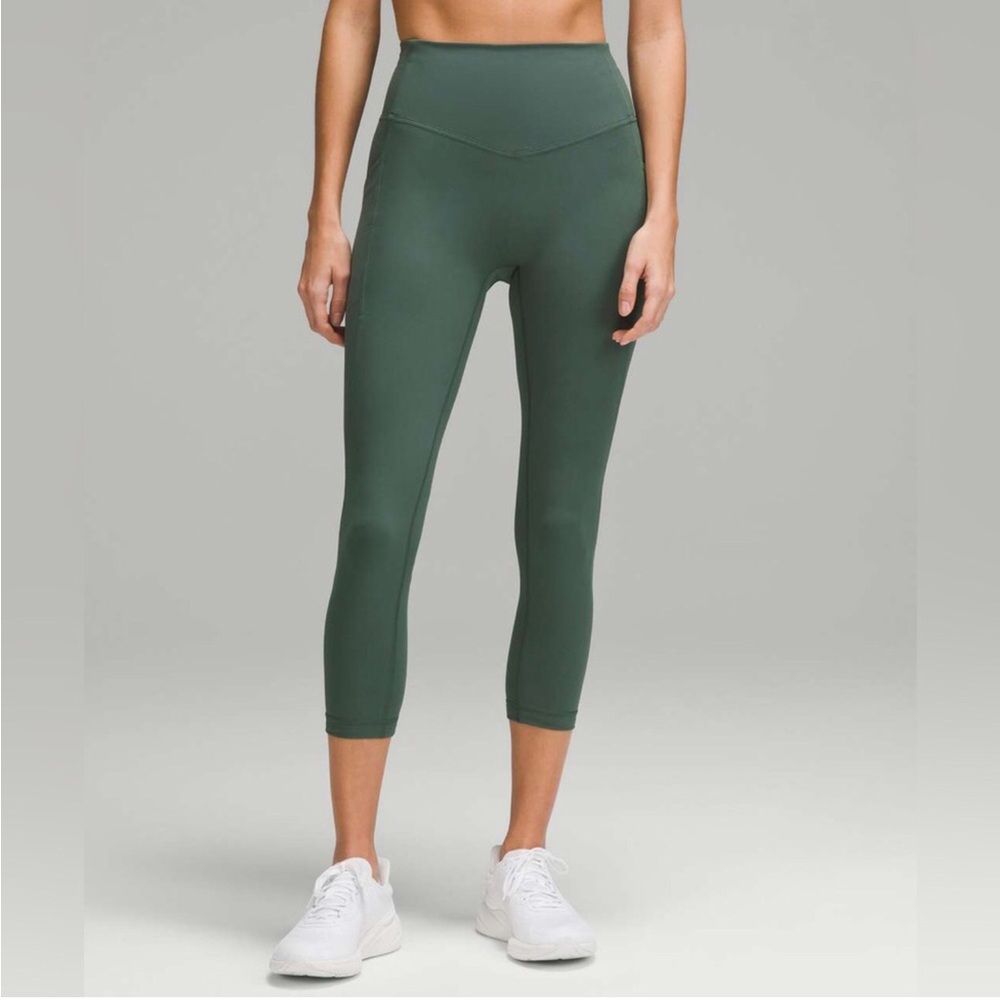 Lululemon All The Right Places‎ High-Rise Crop 23" Leggings Dark Forest